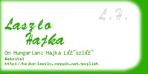laszlo hajka business card